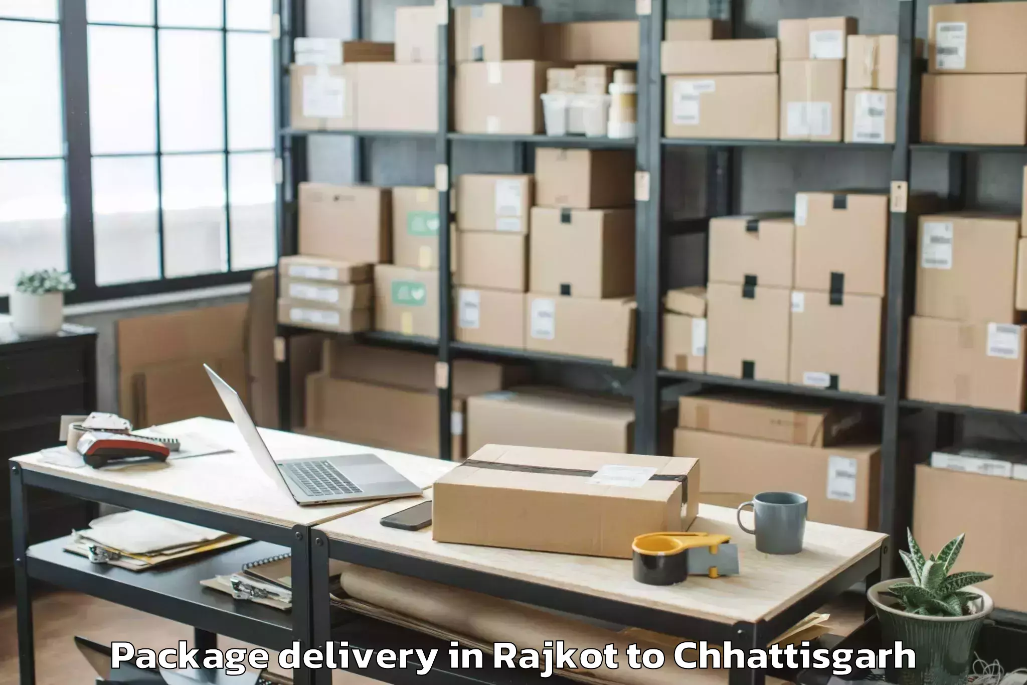 Hassle-Free Rajkot to Nit Raipur Package Delivery